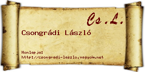Csongrádi László névjegykártya