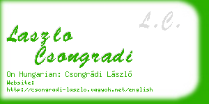 laszlo csongradi business card